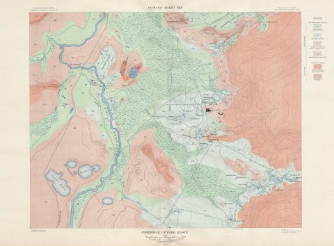 1904 USGS Geologic Map of Firehole Geyser Basin, Yellowstone National Park
