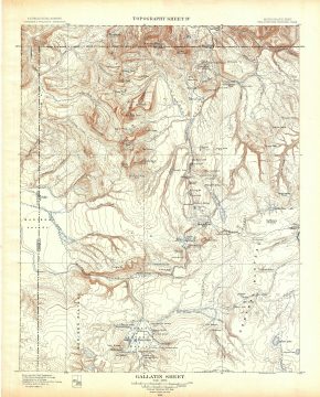 1904 USGS Topographic Map of Gallatin, Yellowstone National Park
