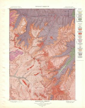 1904 USGS Geologic Map of Ishawooa, Yellowstone National Park
