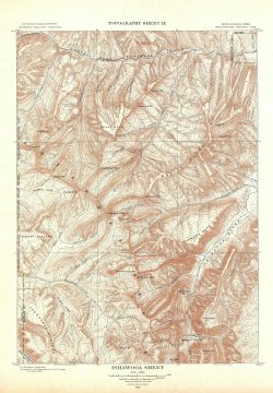1904 USGS Topographic Map of Ishawooa, Yellowstone National Park