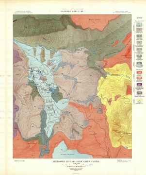 1904 USGS Geologic Map of Mammoth Springs, Yellowstone National Park