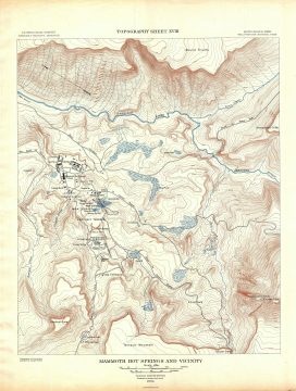 1904 USGS Topographic Map of Mammoth Springs, Yellowstone National Park