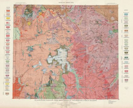 1904 USGS Geologic Map of Yellowstone National Park