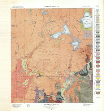 1904 USGS Geologic Map of Shoshone, Yellowstone National Park