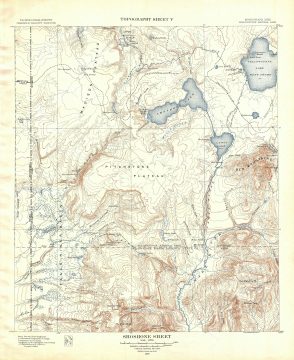 1904 USGS Topographic Map of Shoshone, Yellowstone National park