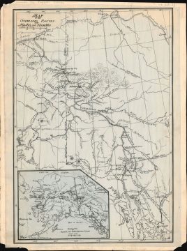 1898 Tappan Adney Original Manuscript Map of the Klondike Gold Rush