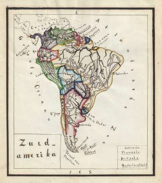 1871 Sikkel Manuscript Map of South America